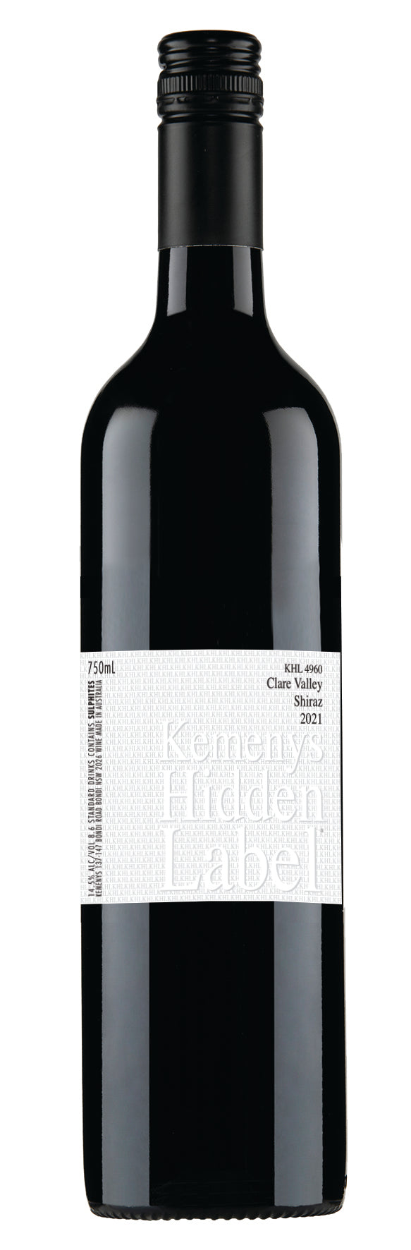 Hidden Label Clare Valley Shiraz 2021 (KHL 4960)
