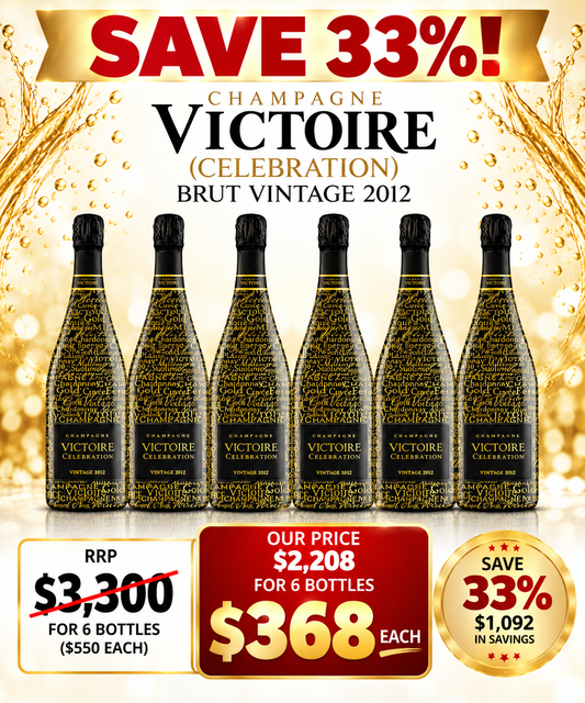 Champagne Victoire (Celebration) Brut Vintage 2012 (6X750ml)