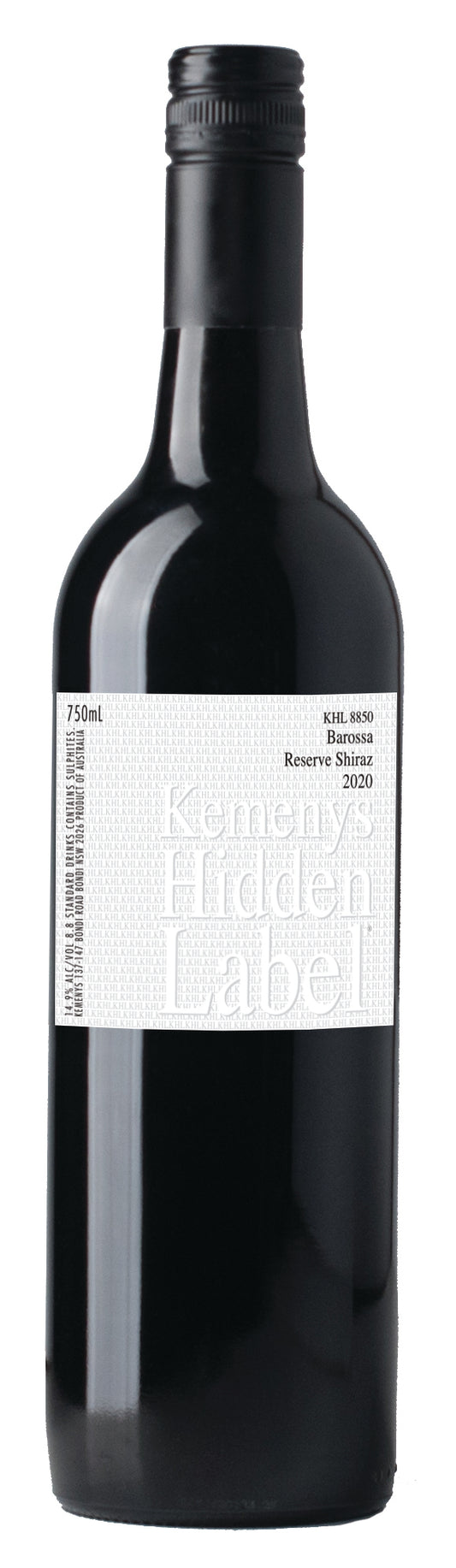 Hidden Label Barossa Reserve Shiraz 2020 (KHL 8850)