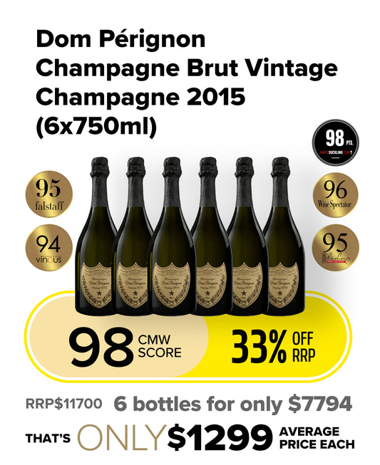 Dom Pérignon Champagne Brut Vintage Champagne 2015 (6x750ml)
