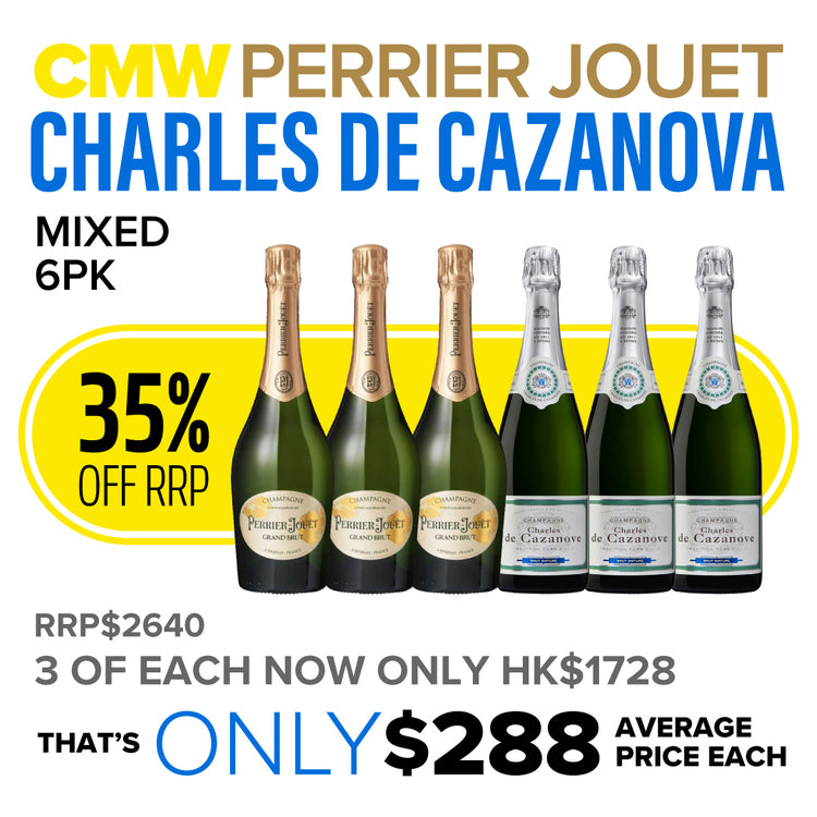 Perrier Jouet & Charles Cazanova Champagne Combo 6PK