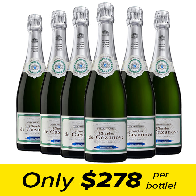 Charles de Cazanove Champagne Brut Nature NV (6x750ml)