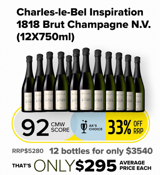 Charles-le-Bel Inspiration 1818 Brut Champagne N.V. (12x750ml)