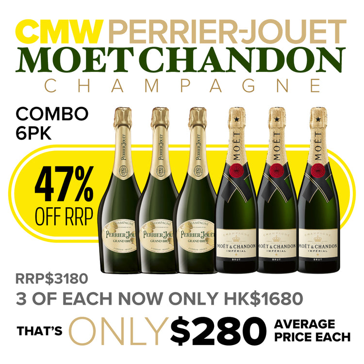 CMW Perrier Jouet & Moet Chandon Champagne Combo 6PK