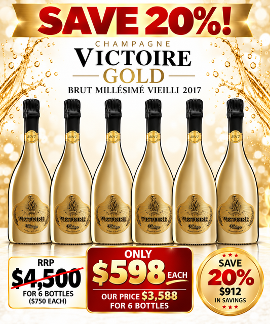 Champagne Victoire (Gold) Brut M. Vieilli 2017 (6 Pack)