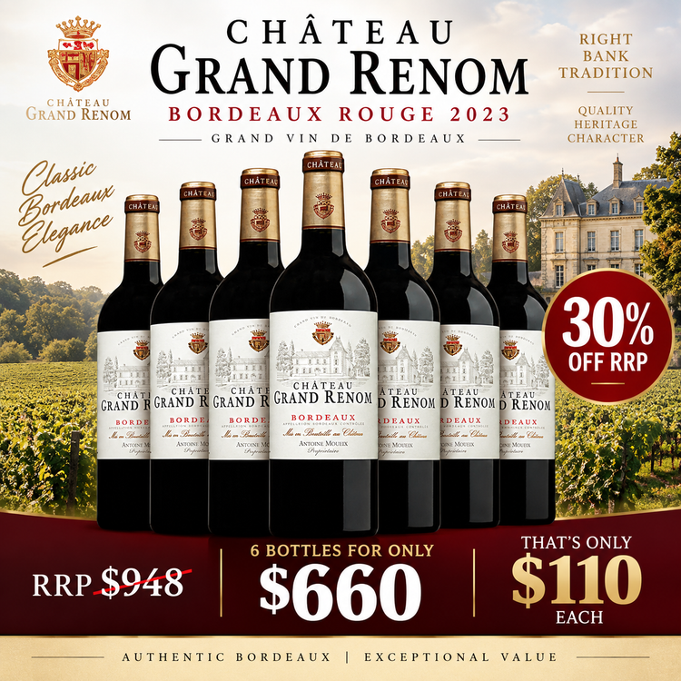 Chateau Grand Renom Bordeaux Rouge 2023 (6X750ml)