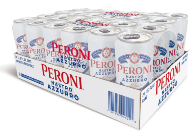 Peroni Azzurro Beer King Cans - 24X500ml