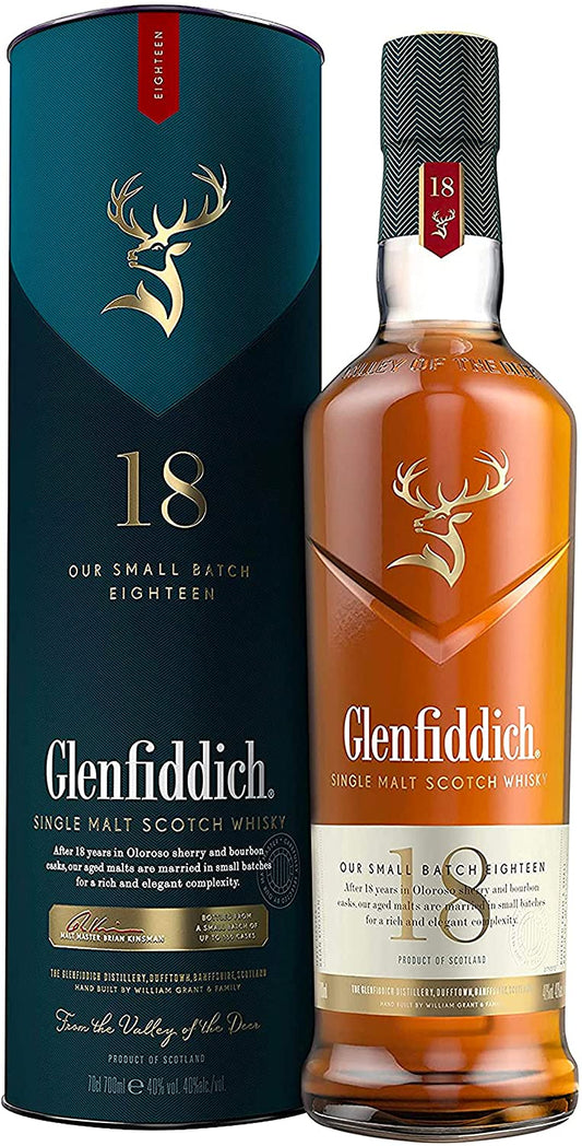 Glenfiddich 18 Year Old Single Malt Scotch Whisky 700ml