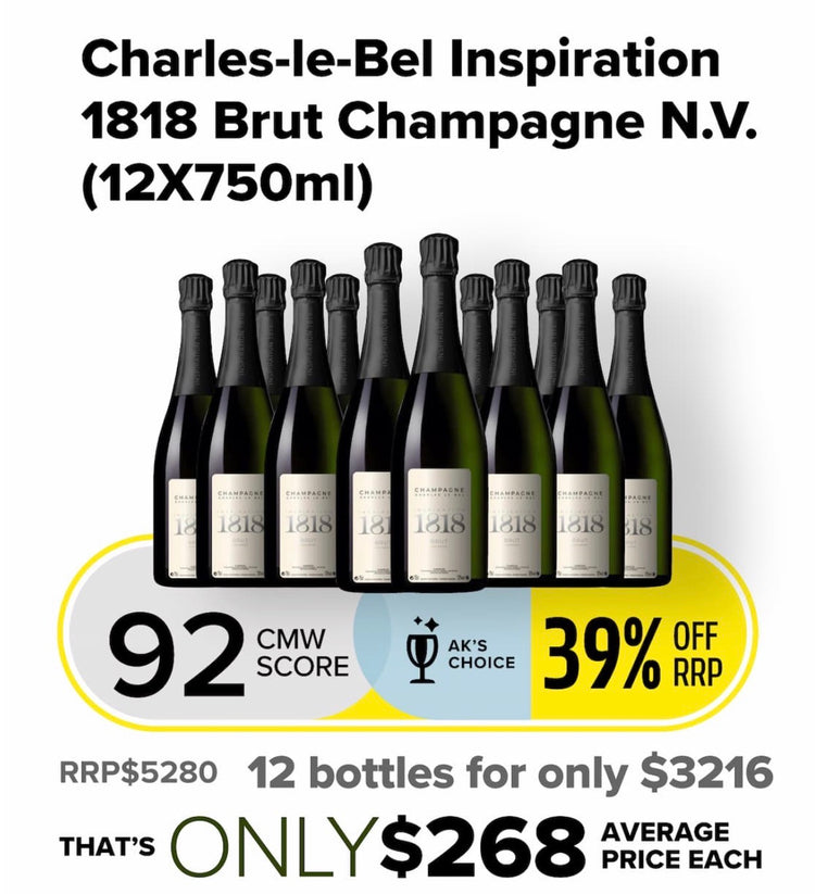 Charles-le-Bel Inspiration 1818 Brut Champagne N.V. (12x750ml)