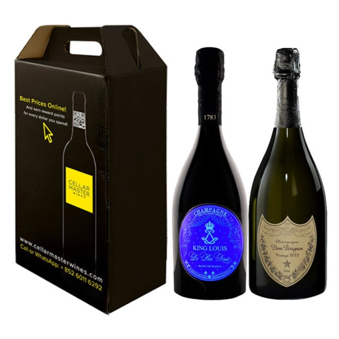 CMW King Louis Luminous Champagne 2012 & Dom Perignon 2013 - 2 Pack #4055