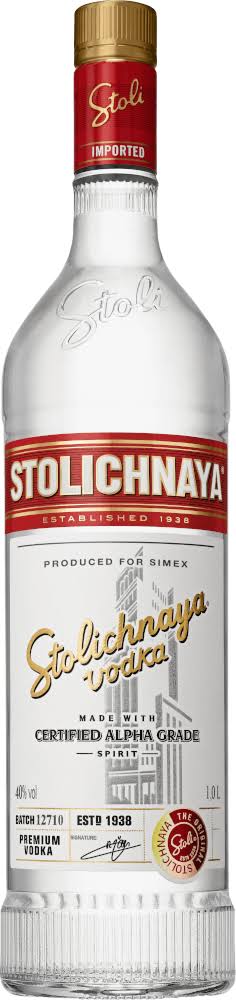 Stolichnaya Vodka 1 Litre