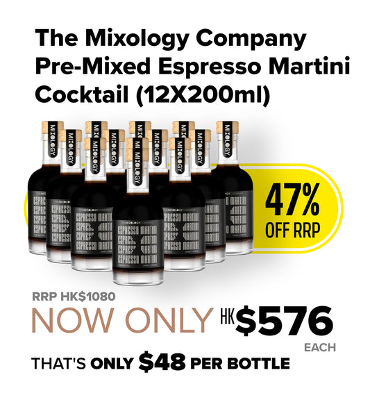 The Mixology Company Pre-Mixed Espresso Martini Cocktail (12X200ml)