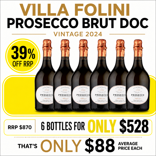 Villa Folini Prosecco Brut Millesimato DOC Vintage 2024 (6 X 750ml)