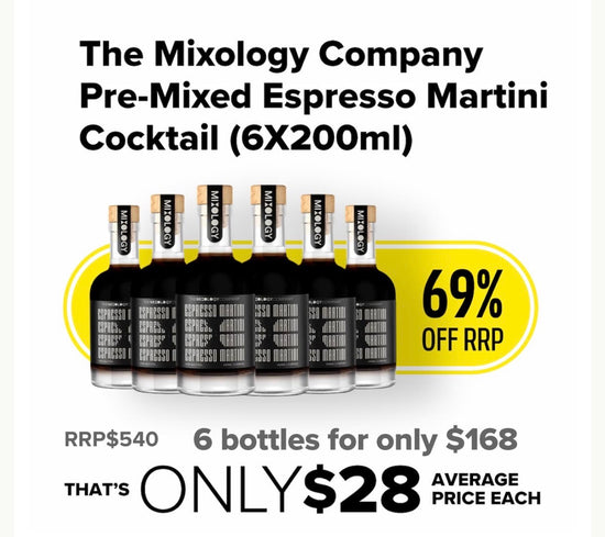 The Mixology Company Pre-Mixed Espresso Martini Cocktail (6X200ml)