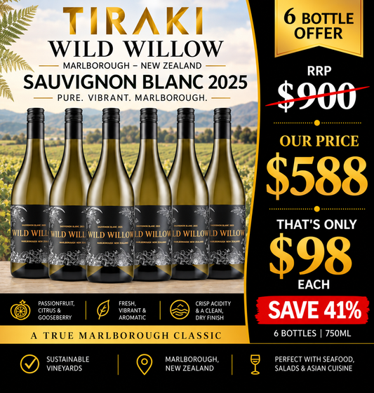 Wild Willow Marlborough Sauvignon Blanc 2025 (6X750ml)
