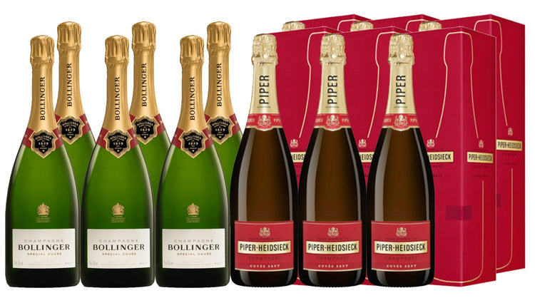 CMW Bollinger & Piper Champagne Mixed Dozen #4395