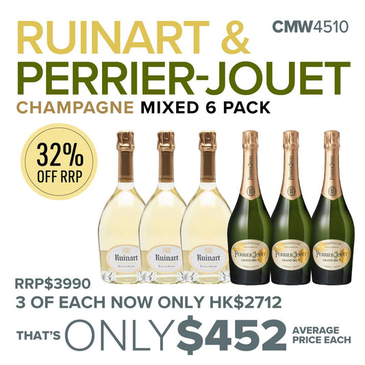 CMW Ruinart/Perrier Jouet Champagne Mixed 6-Pack #4510