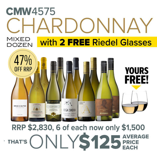 CMW Chardonnay Mixed Dozen (with 2 FREE Riedel Glasses) #4575