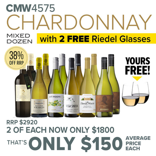 CMW Chardonnay Mixed Dozen (with 2 FREE Riedel Glasses) #4575