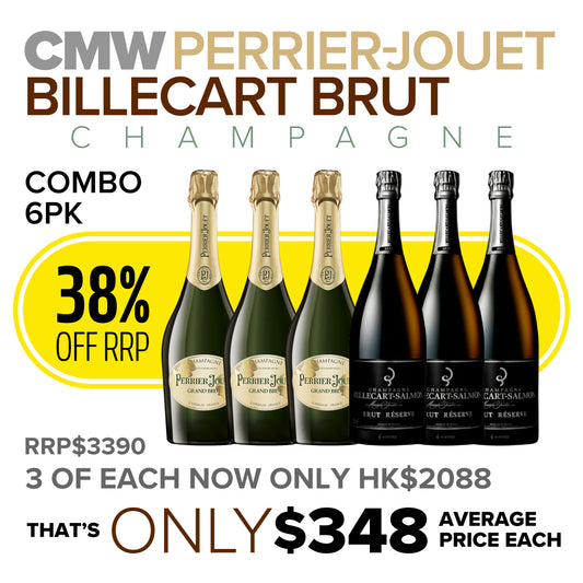 CMW Perrier Jouet & Billecart Brut Champagne Combo 6PK