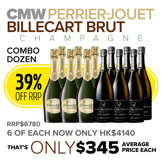 CMW Perrier Jouet & Billecart Brut Champagne Combo Dozen