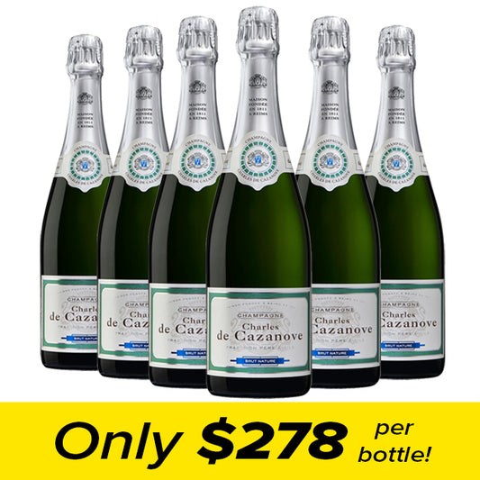 Charles de Cazanove Champagne Brut Nature NV (6x750ml)