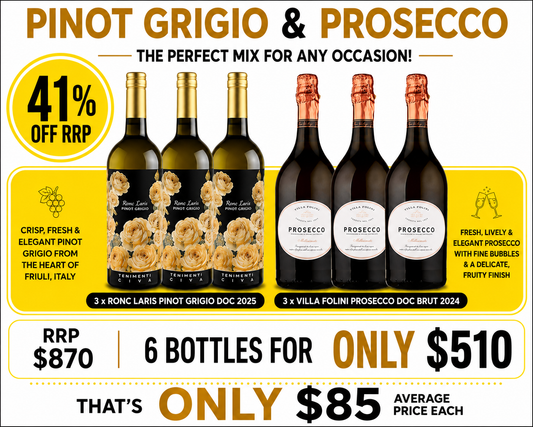 Pinot Grigio and Prosecco Mixed 6 Pack (6X750ml)