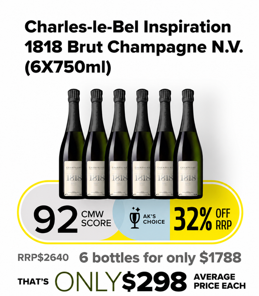 CMW Charles-le-Bel Inspiration 1818 Brut Champagne NV  6PK