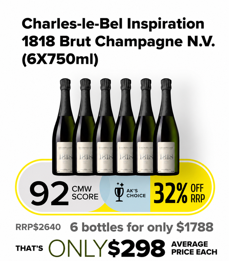CMW Charles-le-Bel Inspiration 1818 Brut Champagne NV  6PK