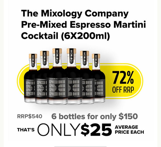 The Mixology Company Pre-Mixed Espresso Martini Cocktail (6X200ml)