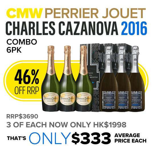 Perrier Jouet & Charles Cazanova 2016 Champagne Combo 6PK