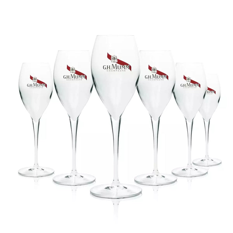 GH Mumm Champagne Flutes (Box of 6)