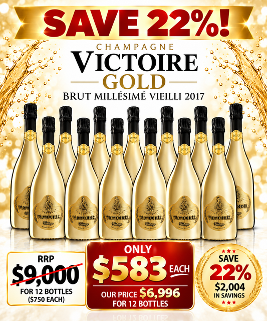 Champagne Victoire (Gold) Brut M. Vieilli 2017 (12 Pack)