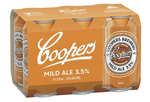 Coopers Mild Ale 3.5% Cans 6PK  *6X375ml*
