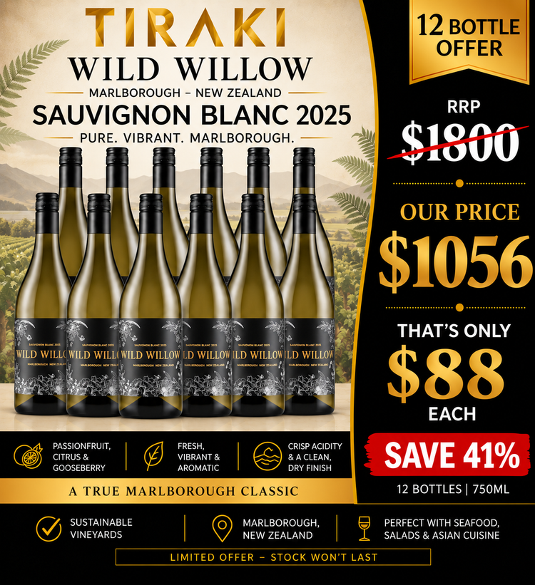 Wild Willow Marlborough Sauvignon Blanc 2025 (12X750ml)