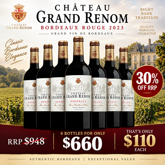 Chateau Grand Renom Bordeaux Rouge 2023 (6X750ml)
