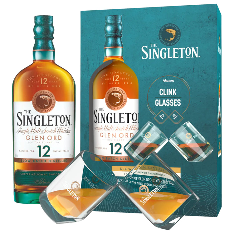The Singleton 12YO Single Malt Whisly 700ml with 2 Clink Glasses Set