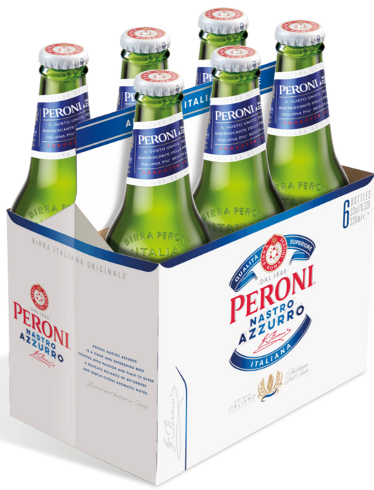 Peroni Nastro Azzurro Beer - 6X330ml