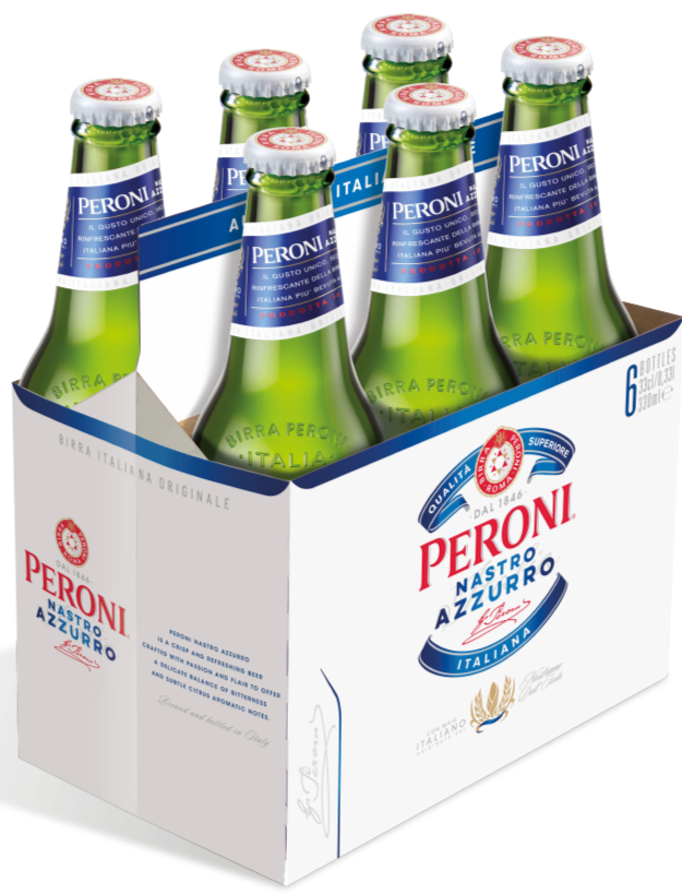 Peroni Nastro Azzurro Beer - 6X330ml