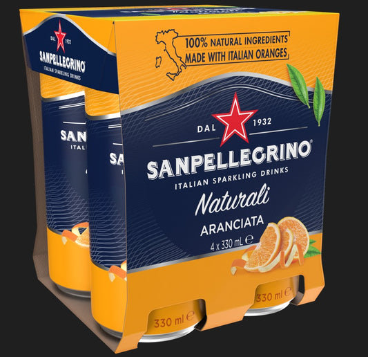 San Pellegrino Sparkling Aranciata (Orange) - *4X330ml*