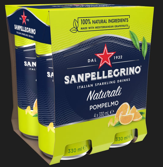 San Pellegrino Sparkling Pompelmo (Grapefruit)  - *4X330ml*