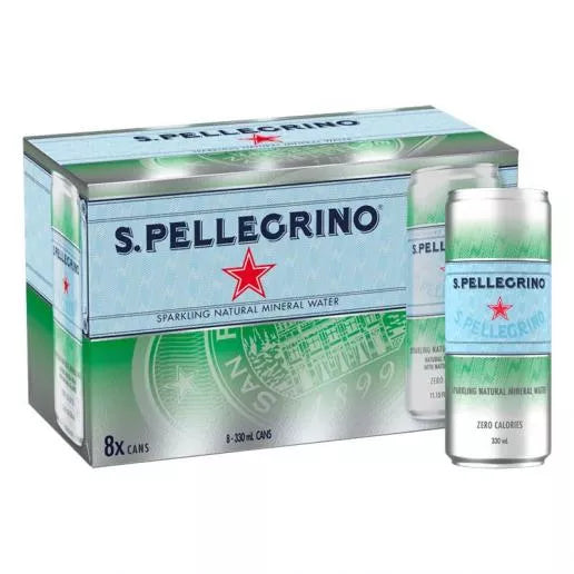 San Pellegrino Sparkling Mineral Water  - *8X330ml*